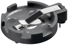 Goobay Knopfzellenhalter CR2012-CR2032, 2-Pin, Schwarz, Printmontage, 20mm