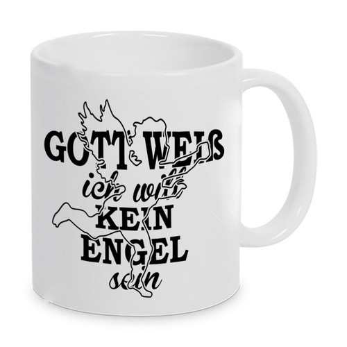 Tasse kaffeebecher gott - kaffeebecher, weiß