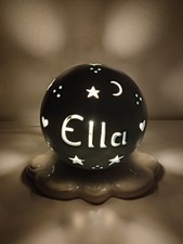 Namens- Geburtslampe Nachtlich Kind - Ella - Keramik - Sternenhimmel - 18cm