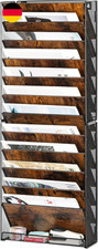 Zeitungshalter Wand Aus Holz Mit 12 Fächern Metall Zeitungsständer Hängeregister