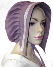 Tudorhaube Altrosa klein mit