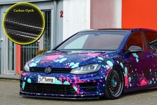 Schwert Frontspoiler mit Wing aus ABS für VW Golf 7 R mit ABE Carbon Optik