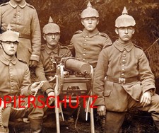 1x Foto Portrait,08/15 MG,Maschinengewehr,Feldgrau,Ausrüstung,Pickelhaube,