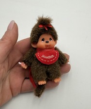 Sekiguchi Monchhichi Mädchen in Mini-mit rotem Lätzchen #6000