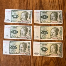 Fünf deutsche mark schein - x,