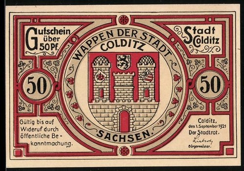 Notgeld colditz 1921 - 1921,, 50