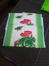 Chinesische Handtücher 2Stk.  Gästehandtücher, DDR Blumen,bunt 75x33cm Vintage