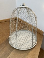 Metall Deko Draht Glocke Haube Shabby Landhaus Garten Impressionen 