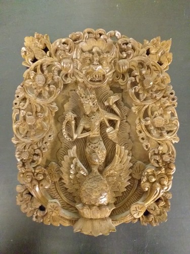 Holz wand relief bali - -,