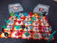 XXL Bakugan Figuren Sammlung Battle Brawlers Planet Anime mit Karten & Koffer