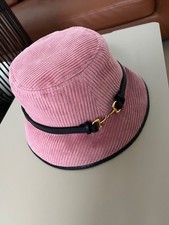 Gucci Fischerhut, Cord/Leder