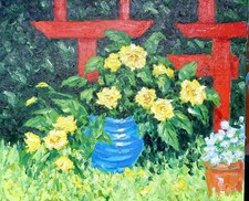 original Ölgemälde: Gelbe