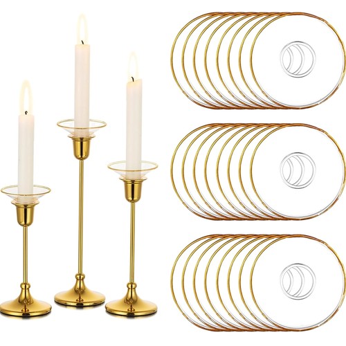 Kerzentropfer glas gold 24er - glas,