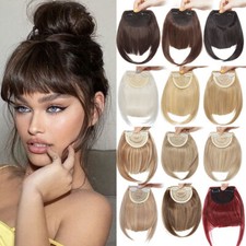 Gerade Pony Clip In Haarverlängerungen Fake Fransen Bangs Extensions Haarteil