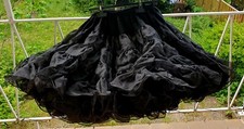 Petticoat Crystal (kurz  48 cm ) SCHWARZ für Square Dance, Fasching, Rockabilly