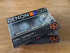 2x (two) DENON DX4 60 Min.  Audio Cassette Kassette Tape New New OVP Sealed