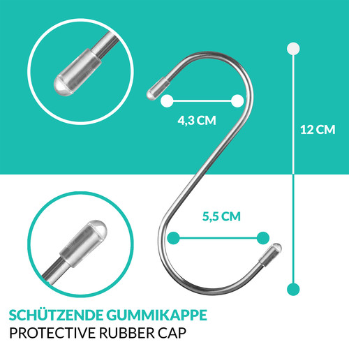 Haken 12cm edelstahl - s-haken,