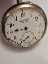 Carl Kill CREUZTHAL seltene SILBER Herren Taschenuhr um 1900