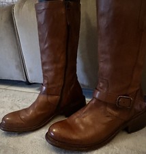 CORDWAINER Damen  Stiefel Schuhe Leder Braun Cognac Gr. 39 top Zustand NP 369 €