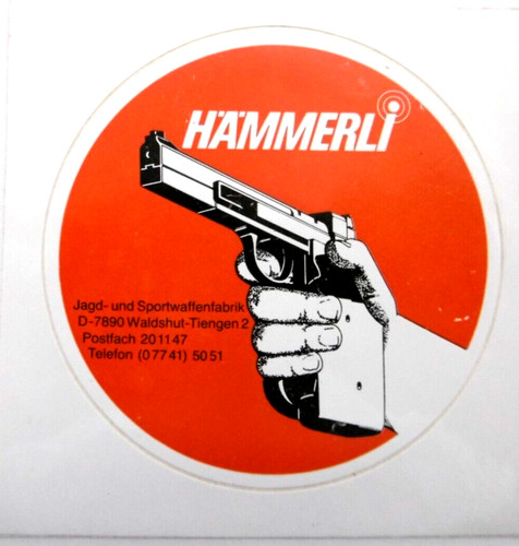 Werbe aufkleber hämmerli jagd - hämmerli,