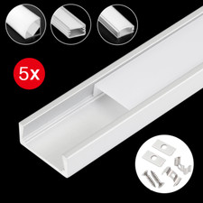 5M-10M LED Profil Aluprofil Alu Schiene Leiste Profile für LED-Streifen Eloxiert