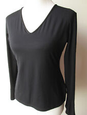 VERSACE  Langarmshirt  V-Ausschnitt  Strass  Schwarz  Gr.XL  WIE NEU