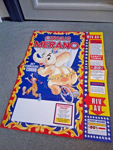 1988 plakat 70x49 cirkus - (n),