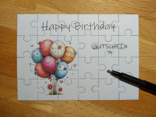 Puzzle karte gutschein - puzzle,