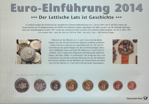 Kursmünzensatz lettland 2009 - kursmünzensatz,