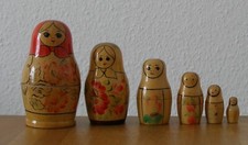  Matrjoschka. Matroschka. Babuschka. 6 Holz-Puppen. MADE IN USSR. GUTES GESCHENK
