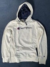 Champion Hoodie, Größe XL/L Farbe Weiß Mit Taschen Und Kapuze