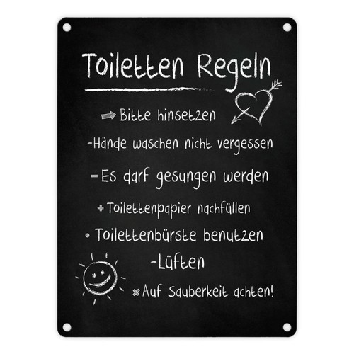 Metallschild mit spruch - metallschild,