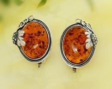 Bernstein Ohrclips 925 oval