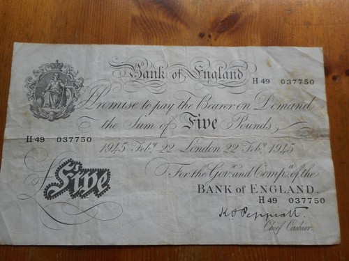 Bank england white 5 - england, £5