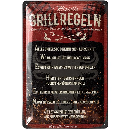 Retro blechschilder grillen - retro,