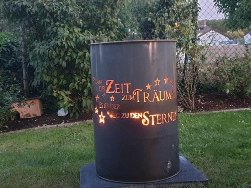 Feuertonne nimm dir zeit - nimm,