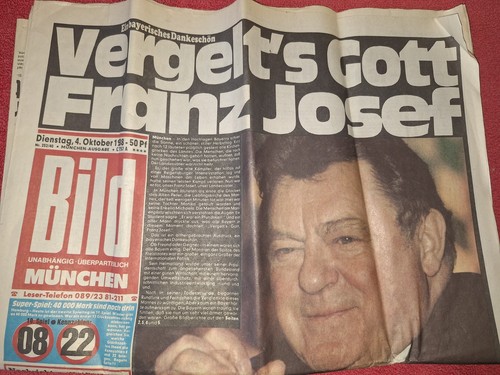 Bild zeitung 1988 tod - 04.10.1988:,