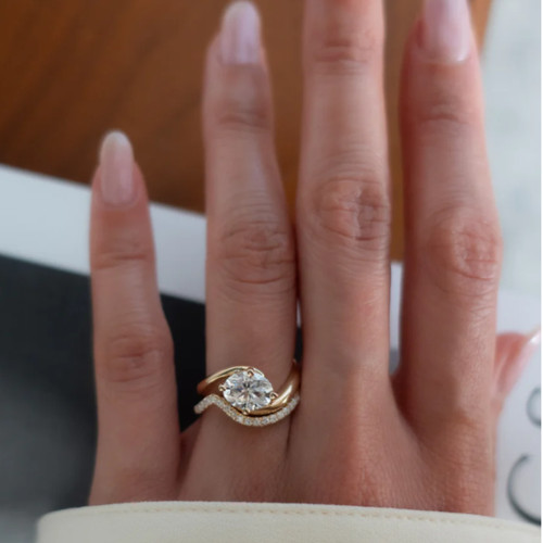 Hochzeit 18k gelbgold besetzt - gelbgold,