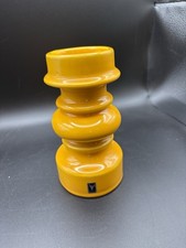 Ausgefallener Gallo Kerzenständer Villeroy & Boch Gelb 15cm Hoch Mid Century