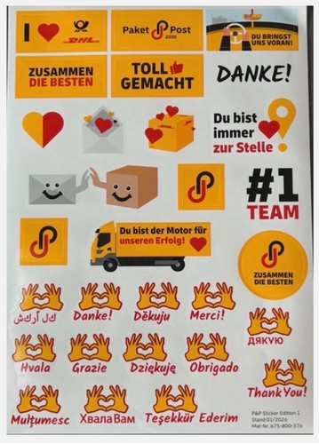 Aufkleber deutsche post dhl - aufkleber,
