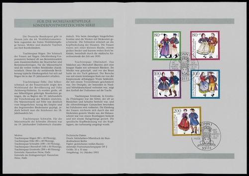 Brd sammelblatt 1993 - sammelblatt, 1993/40