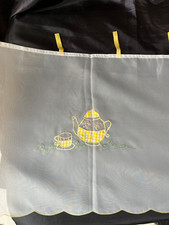 Scheibengardine weiß Vorhang Panneaux Kurzgardine Wohnwagengardin 43 cm x 148 cm