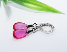 AUSWAHL +++ TROPFEN Ohrhänger Edelstahl silber Ohrringe Brisur Glas Anhänger