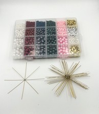 Perlensterne Starterset  Bastelset  mit Perlen und Drahtsterne  Geschenk