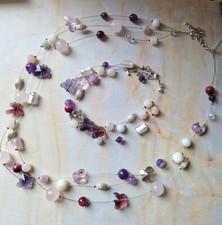 Set-Halskette & Armband 3-fach