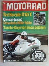 Rarität Zeitschrift Motorrad Nr. 11 05.1972, Hercules K 125 X, Militär Kräder