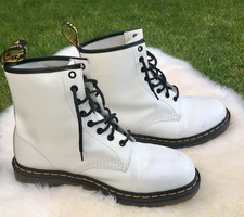 Original Dr. Martens Stiefel Leder Doc Martens Weiß  1460 EU 44