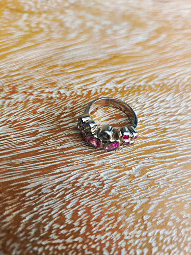 Ring silberfarben band mit - ring,