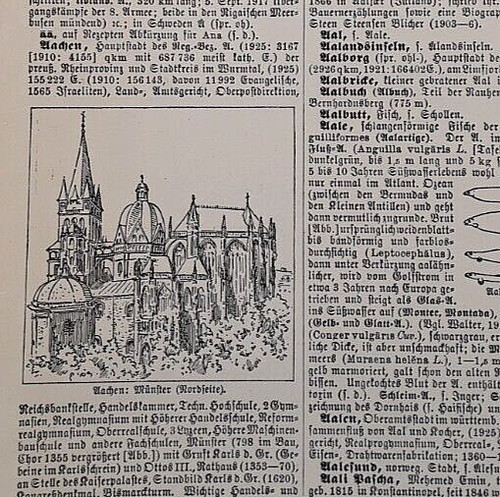Alte lithographie aachen - lithographie,,
