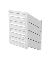 Mauerdurchwurf Briefkastenanlage 4er Edelstahl oder RAL - Farbauswahl MDH104